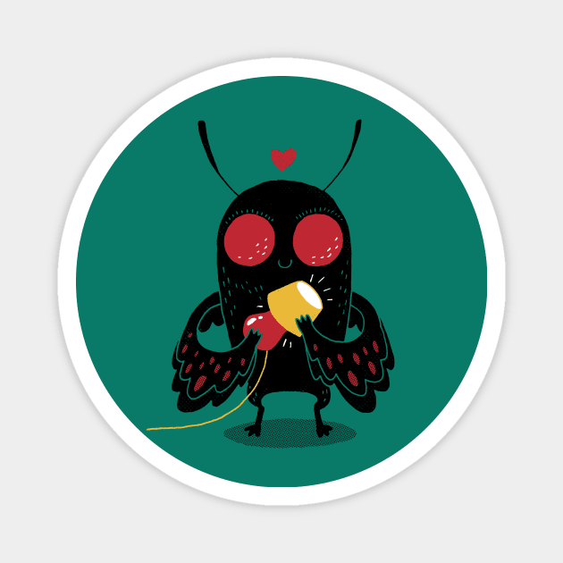 Mothman Love Lamp Magnet by DinoMike